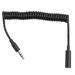 3.5mm Jack Male to Female Cable Earphone Headphone Audio Extension Cable Extendable Flexible Spring Cord Portable 1m Audio Cable (Black)