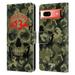 Head Case Designs Officially Licensed Alchemy Gothic Skull Camo Skull Leather Book Wallet Case Cover Compatible with Google Pixel 7a