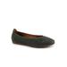 Women's Safi Ballerina Flat by SoftWalk in Dark Green (Size 9 M)