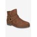 Extra Wide Width Women's Izzy Bootie by Bella Vita in Brown Suede (Size 8 WW)