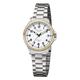 REGENT 3287.91.99 Women's Watch Titanium with Link Bracelet Analogue 10 ATM Sapphire Glass, Titanium band-white-bicolour