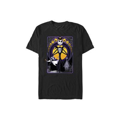 Men's Big & Tall Jack Nightmare Nouveau Tee by Disney in Black (Size XXLT)