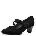 Jana Damen Pumps mit Riemen Mary Jane Vegan, Schwarz (Black), 37 EU