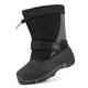 riemot Kinder Winterstiefel Jungen Mädchen Schneestiefel Warm Gefüttert Winterschuhe Wasserdicht Kinderstiefel Rutschfest Winter Stiefel Grau, 35 EU