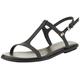 Tommy Hilfiger Damen Sandalen aus Leder, Schwarz (Black), 40