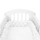 JIcloun Braided Cot Bumper Cushion Soft Knot Pillow nursing pillow Cot Bed Bumper Knotted Head Guard 4 sharesBumper Crib Cradle Knot Braid Pillows,A2,3M