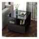 Square End Table Sofa Side Table Modern Coffee Table Small Nightstand 3-Tier End Table With Storage Shelves (Color : Black, Size : 40X40X50cm)