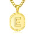 ADMETUS Initial Letter Pendant Necklace for Men Women Sterling Silver Letter E Pendant Necklace Gold E Initial Necklace Jewellery Gifts for Men Women