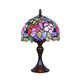 Tokira 8 Inch Colorful Flower Tiffany Lamps for Living Room, Pastoral Stained Glass Night Lights Living Room for Lounge, Small Desk Reading Lamp for Bedroom