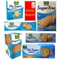 Gullon Sugar free & No added sugar Diabetic Luxury Mixed selection Biscuits Assorted, Variety pack of 6, perfect for gifting friends & Family, All Occasions Hamper (5 Bundle)