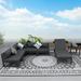 Latitude Run® 6 - Person Outdoor Seating Group w/ Cushions Metal/Rust - Resistant Metal in Gray | Wayfair 029D5AFC545641B49D0780FEED0B4189