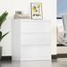 Latitude Run® Ferrier 35.58" Wide 3 - Drawer Steel Filing Storage Cabinet Stainless Steel in White | 40.61 H x 35.58 W x 18.11 D in | Wayfair