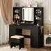 Latitude Run® Jammie Vanity Wood in Black | 55.7 H x 47.24 W x 15.55 D in | Wayfair 85C758EBB5A84CFF8EF117F8FAA5F362