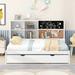 Red Barrel Studio® Rockville Wood Platform Storage Bed in White | 47.3 H x 105 W x 76 D in | Wayfair 3FC6D5F0684F4690B564FDCCE44B65FC