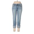 Joe's Jeans Jeans - Mid/Reg Rise Skinny Leg Cropped: Blue Bottoms - Women's Size 28 - Medium Wash