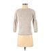 Ann Taylor LOFT Pullover Sweater: Gray Color Block Tops - Women's Size 2X-Small Petite