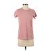 Rag & Bone Short Sleeve T-Shirt: Pink Solid Tops - Women's Size Small