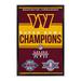 Washington Commanders Three-Time Super Bowl Champions 22'' x 34'' Framed Poster