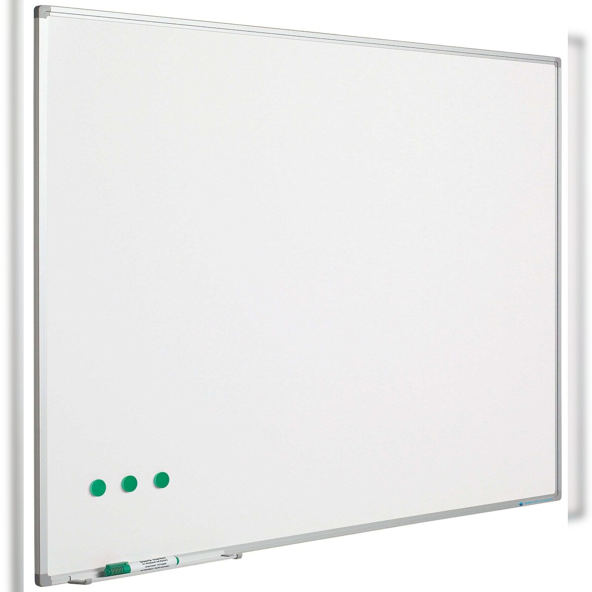 PROREGAL Magnetisches Whiteboard Slim für intensive Nutzung, HxB 120x200cm, inkl. Befestigungsmaterial & Stiftablage, Emaillierter Stahl, Weiß Image