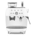 SMEG Manuelle Espresso-Kaffeemaschine mit Kaffeemühle Weiß