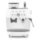 SMEG Manuelle Espresso-Kaffeemaschine mit Kaffeemühle Weiß