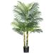 Artificial Golden Cane Palm Tree, 5FT Fake Tropical Palm Plant, Pre Potted Faux Greenry Plant for Home Office Decor