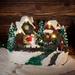 Winter Village w/ Spinning Snowman and Figurines Musical LED Christmas Decor - 7.5 х 4.7 х 5.3"