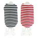 Dog Shirt Striped Clothes Stretchy Vests for Small Medium Large Dogs Boy Girl Cat Apparel Soft Cotton Puppy T-Shirts Lightweight Pet Tank Top Outfit Pack-2 Black & Red