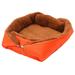 Cat Bed Self-Warming Long Faux Fur & Suede Convertible Cuddler Washableï¼Œorange