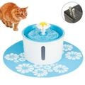 Cats and Dogs Drinking Fountains Cats and Dogs Pet Flower Drinking Fountains Automatic Silent Pet Drinking Fountains Drinking Fountains with Activated Carbon Filter with Floor Mats and Windows