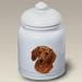 Dachshund Red Stoneware Ceramic Doggie Treat Jar
