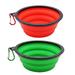 Collapsible Pet Bowl Dog Bowls 2 Pack Portable Silicone Pet Feeder Foldable Expandable for Dog/Cat Food Water Feeding Travel Bowl for Campingï¼Œ