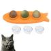 Catnip Balls Catnip Toy for Cats Rotatable Edible Balls Natural Healthy Self-Adhesive Catnip Edible Ballsï¼Œorange