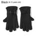 Mountaineering Children Kids Winter Must Thicken Warm Long-sleeved Mitten Windproof Waterproof Ski Gloves Snow Snowboard BLACK 8-13 YEARS OLD