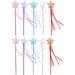 10pcs Children Five-pointed Star Fairy Wand Toys Halloween Cosplay Wand Prop