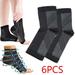 6PCS Anti-fatigue Sports Ankle Brace Breathable Compression Socks Protective Gear(Black L/XL)