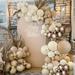 White Sand Balloons Garland Arch Kit - Beige Party Decorations with Brown Double-layer Latex Balloons for Various Occasions