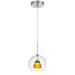 Integrated Dimmable LED Double Glass Mini Pendant Light Frosted Yellow - 6W 450 Lumen & 3000K