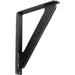 1.5 x 10 x 12 in. Traditional Wrought Iron Bracket - Single Center Brace Powder Coated - Black