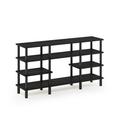 18074EX-BK Turn-N-Tube 4-Tier Multipurpose Wide Shelf Espresso & Black - 47.24 x 26.93 x 11.61 in.