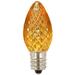 0.38 watt C7 Faceted LED Yellow Replacement Bulb