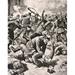 Hand To Hand Fighting On The Western Front Between German & French Soldiers From The War Illustrated Album Deluxe Published London Poster Print - Large - 26 x 32