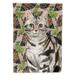 American Shorthair Pine Cones Flag Canvas House Size