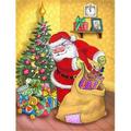 Christmas Santa & His Toys Flag Canvas House Size