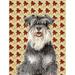 Fall Leaves Schnauzer Flag Canvas House Size