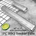 ALLTIMES 12 Round Smoker Tube 304 Stainless Steel Barbecue Wood Pellet Tube for BBQ Extra Smoke Flavor