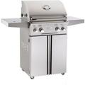 24 in. Freestanding Liquid Propane Grill with 2 Standard Burners