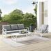 Outdoor Sofa Set Gray & White - Sofa Arm Chair & Coffee Table - 3 Piece