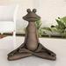 Meditating Frog Statue-Resin Zen Animal Yoga Figurine for Outdoor Lawn & Garden Decor