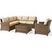 Bradenton 5 Piece Outdoor Wicker Seating Set - Sand